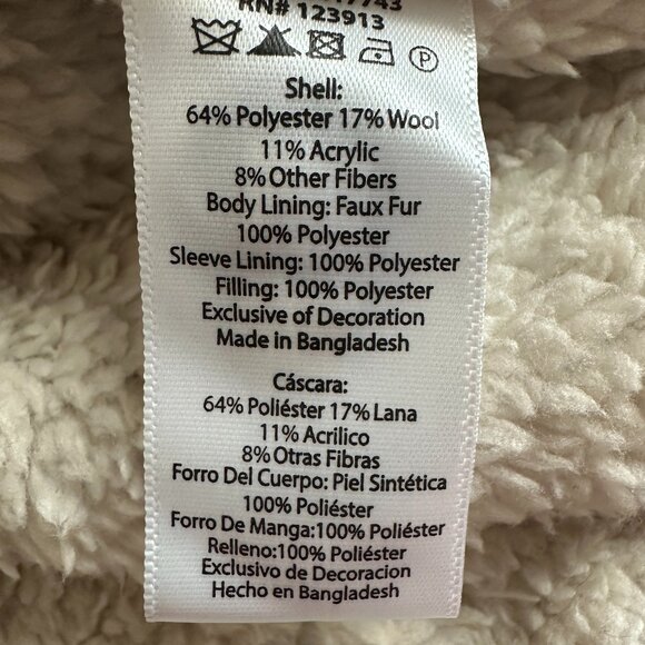 Jachs New York Men's Wool Blend Sherpa Lined Jacket XL Gray Aztec Western NEW - Picture 7 of 16